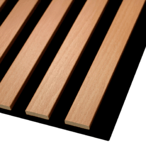 Lamele ścienne, akustyczne na czarnym filcu 275cm x 27cm - BUK 206