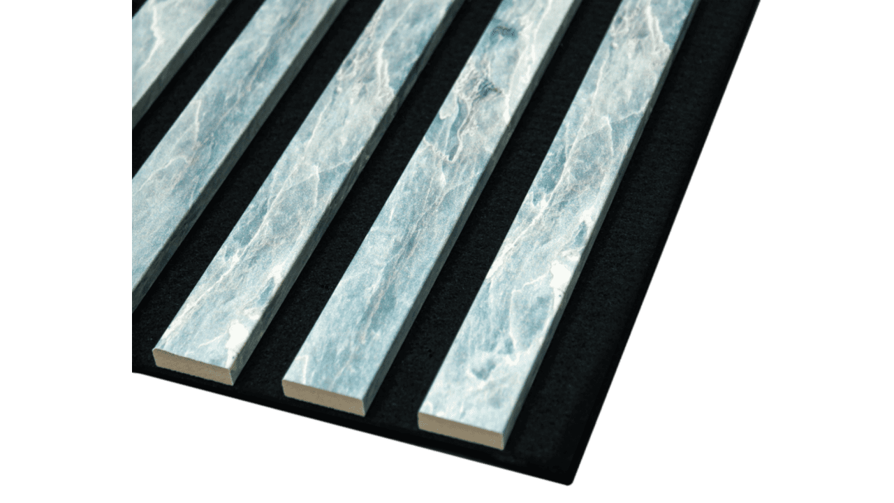 Lamele ścienne, akustyczne na czarnym filcu 275cm x 27cm - GRANIT 867